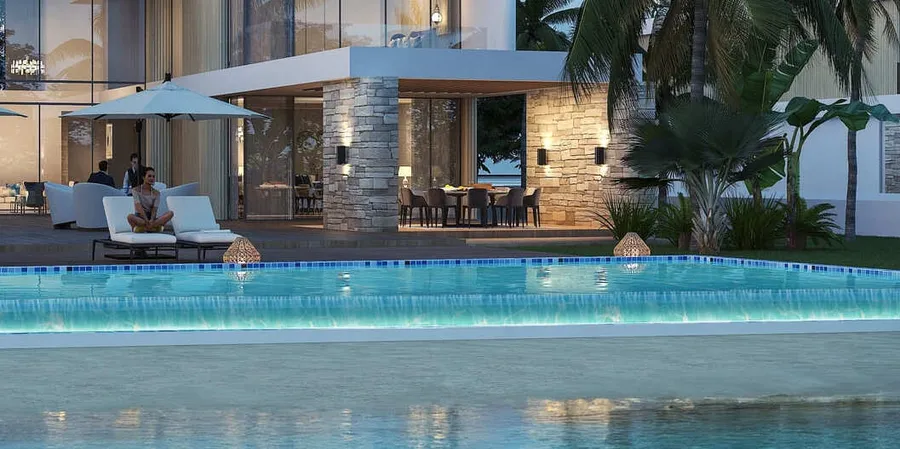 Private Swimming Pool at Sobha Siniya Island Villas Phases 1 and 2.