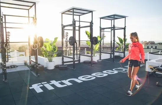 Rooftop Gym at Yas Beach Residence.