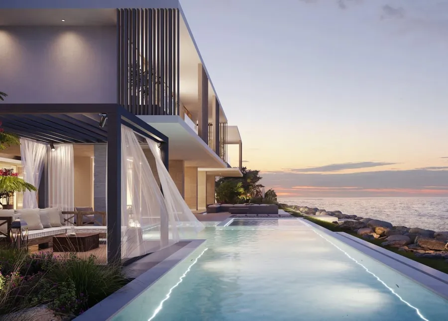 Private Swimming Pool at Sha Residence Emirates.