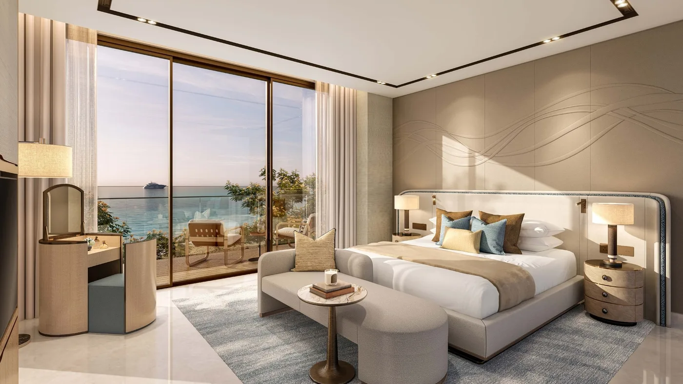 Interior render at Sha Residence Emirates.