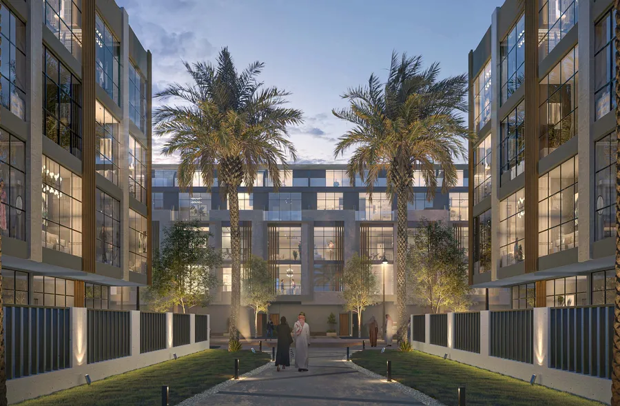 Landscape Areas at Reportage Village Khalifa City.