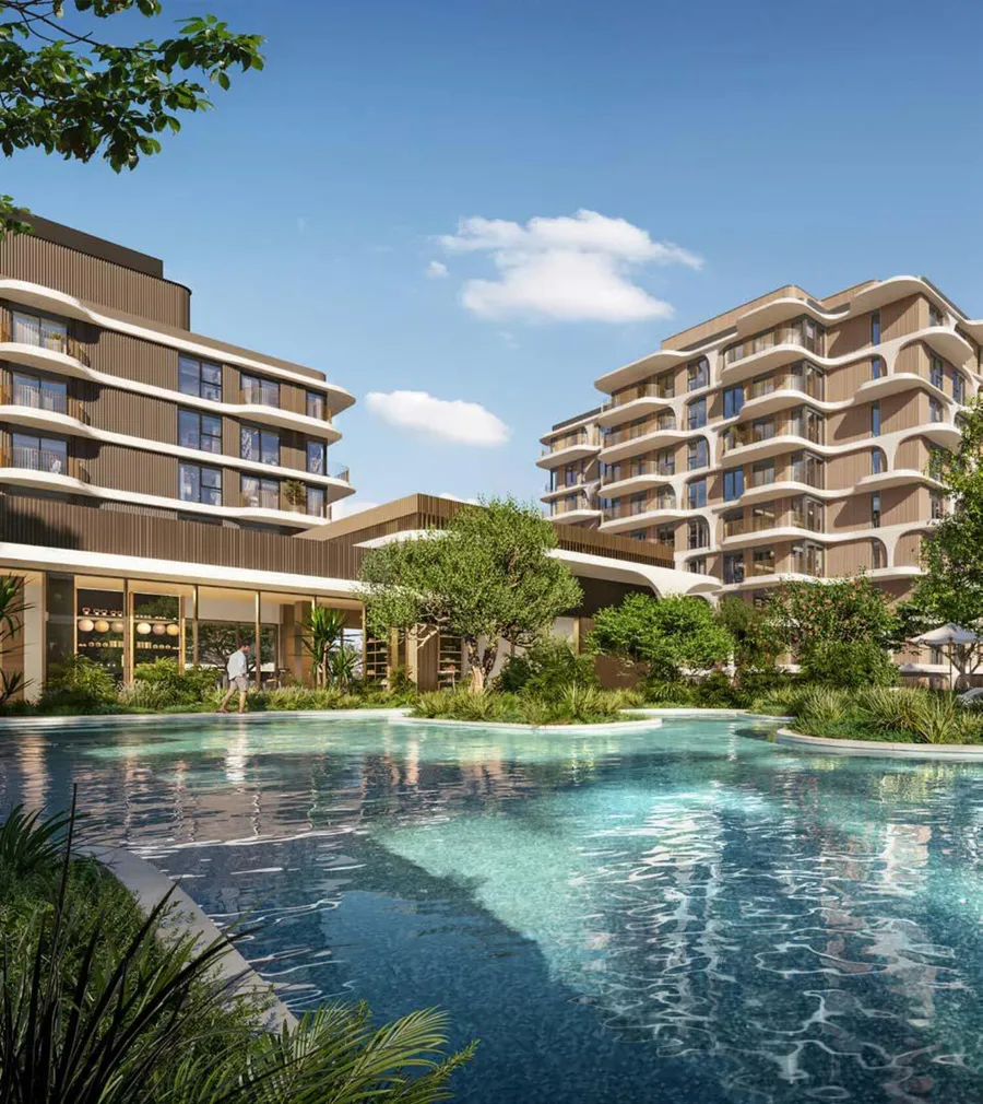 Two Resort-Style Swimming Pools at The Beach House Fahid.