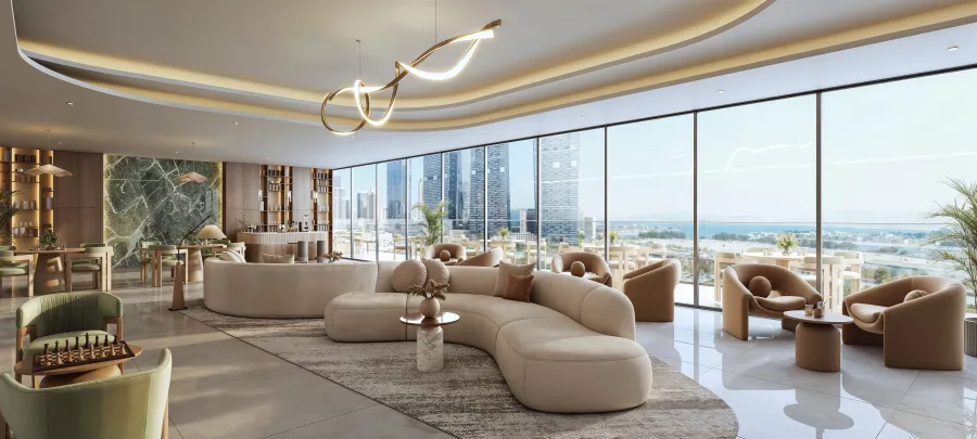 Residents’ Lounge at Rotana Residences North Tower.