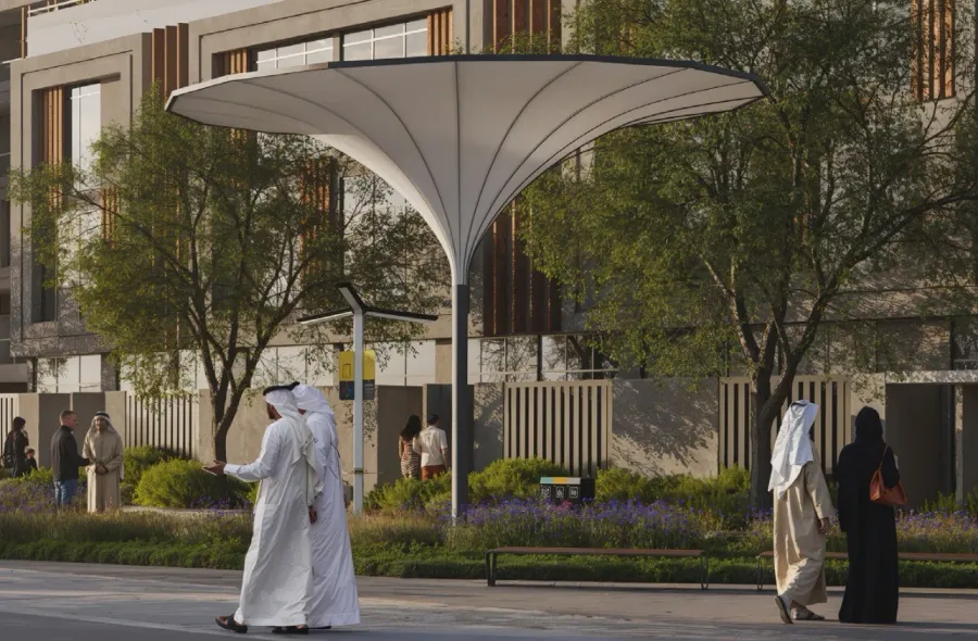 Shaded Seating Areas at Sila.