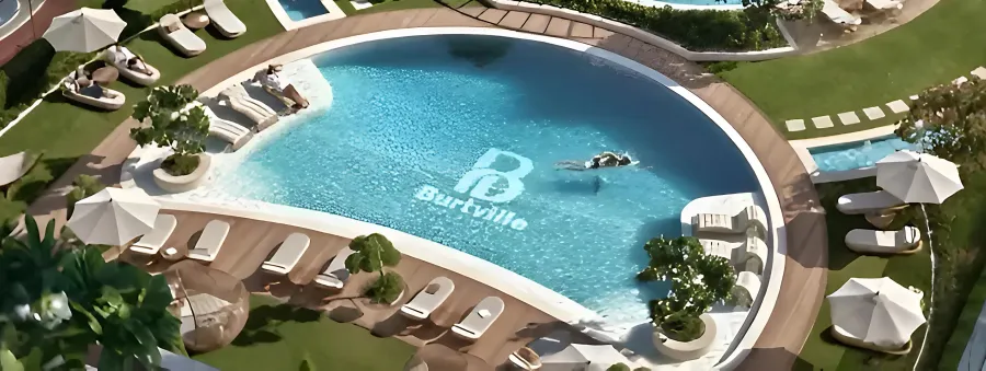 Pool Deck & Swimming Pool at Bab Al Qasr Garden Residences 65.