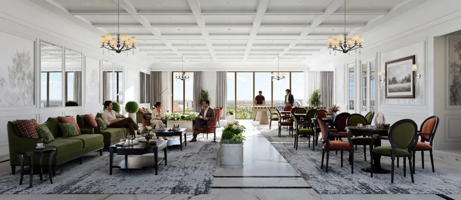 Indoor & Rooftop Lounges at Bab Al Qasr Garden Residences 65.