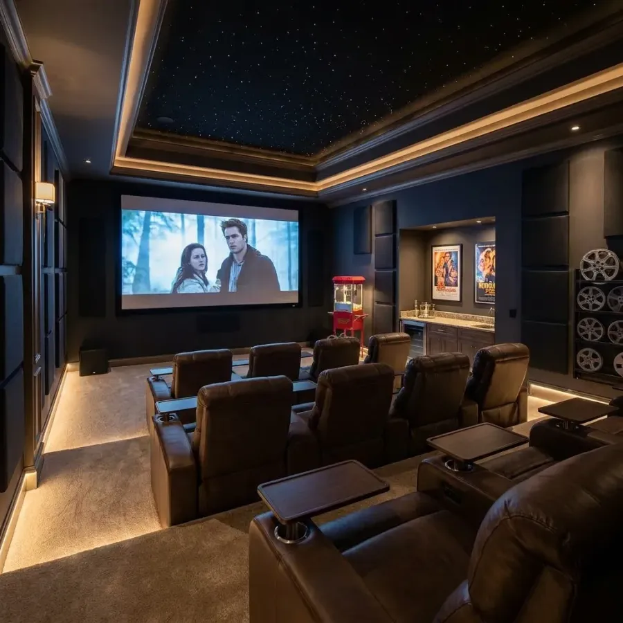 Cinema Room at Fahid Beach Residences.