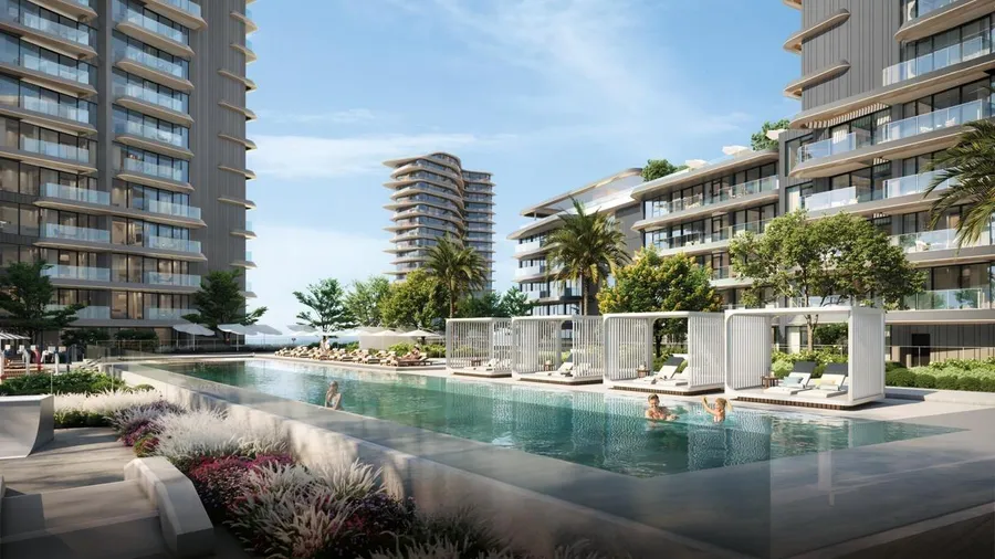 40 M. Infinity Edge Lap Pool at Solera Downtown Mina.