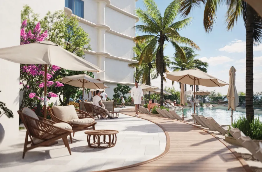 Outdoor Pool Area at Azure by Lapis.