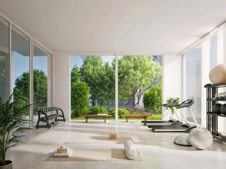 Gym at Sealine Residence.